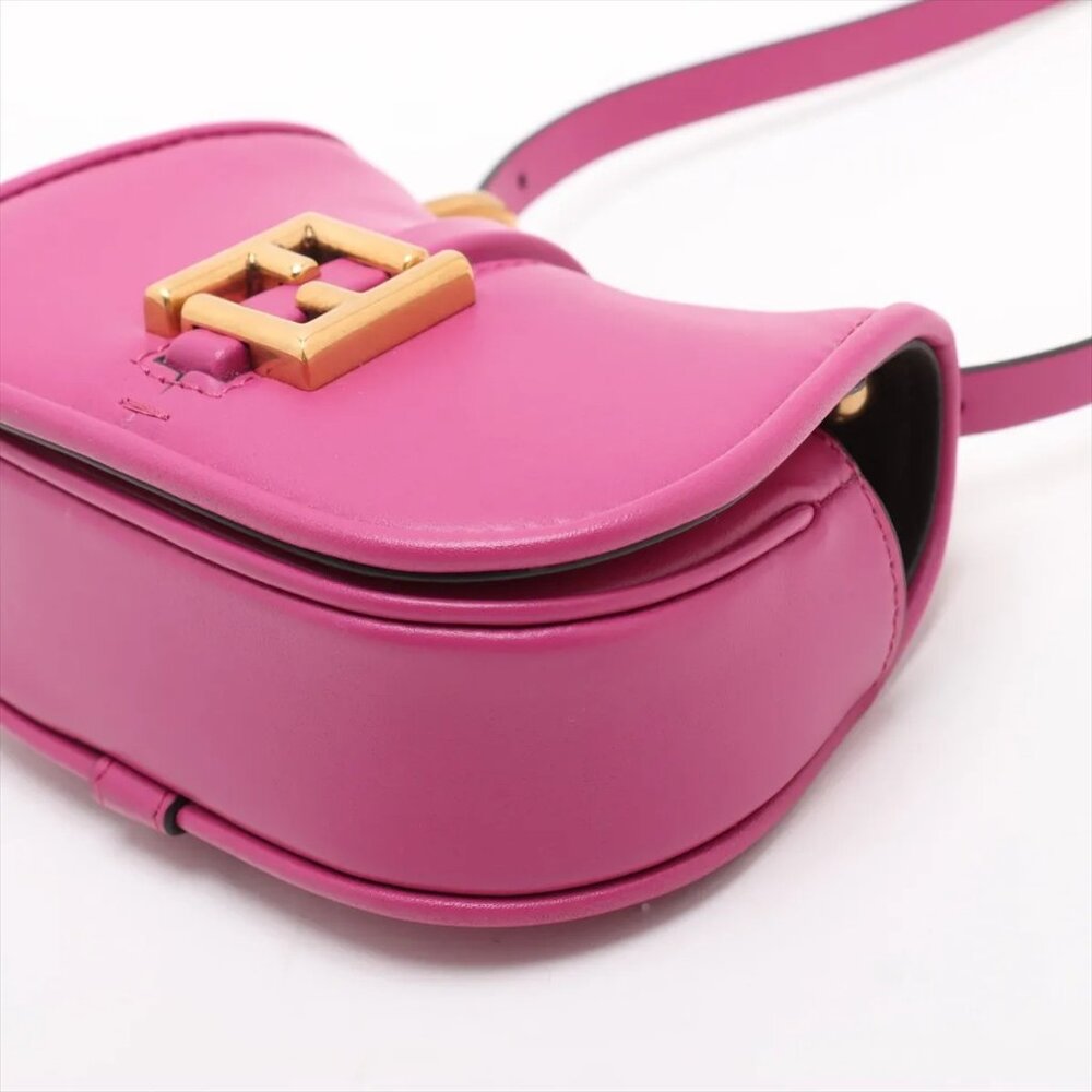 👜 Fendi C’Mon Nano Leather Shoulder Bag Pink 7AS219 - Picture 3 of 10